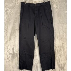 Y2K Eddie Bauer Mens Wrinkle Resistant Relaxed Fit Chinos Black‎ Pants 36x32
